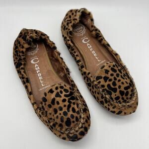 Jeffrey Campbell Ballet Flats Ibiza Last Leopard Faux Hair Leather Women's Sz 6